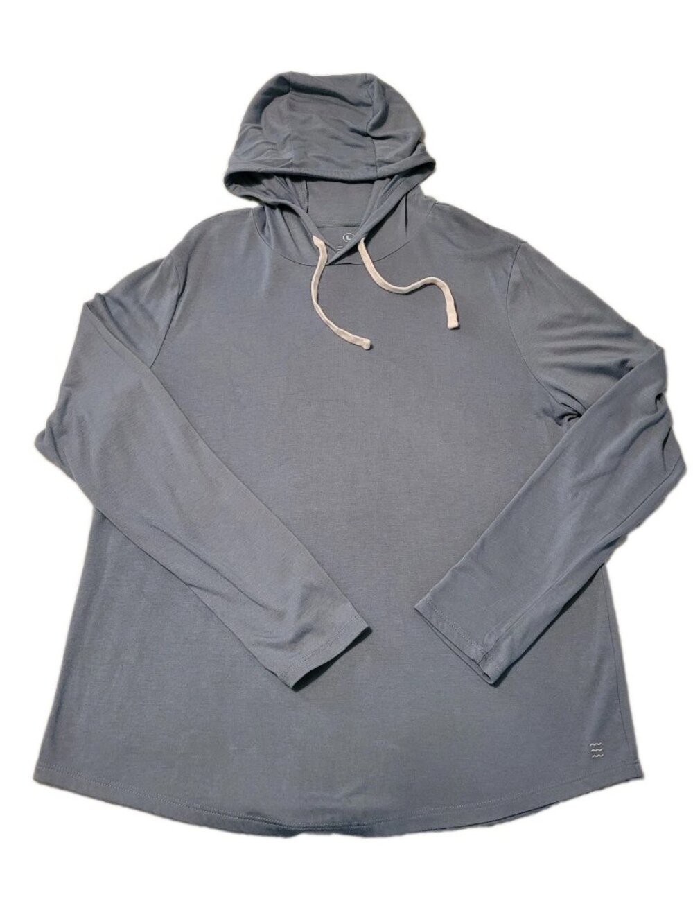 Free Fly Bamboo Lightweight Hoodie Sz L Light Blue Outdoor Hike